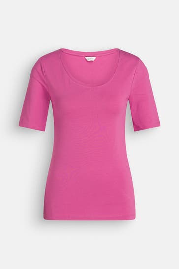 GANT T-Shirt dunkelrosa