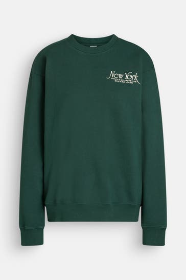 SPORTY & RICH Sweatshirt dunkelgrün