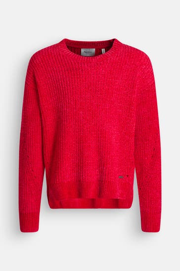 PEPE JEANS Strickpullover 'Willow' rot