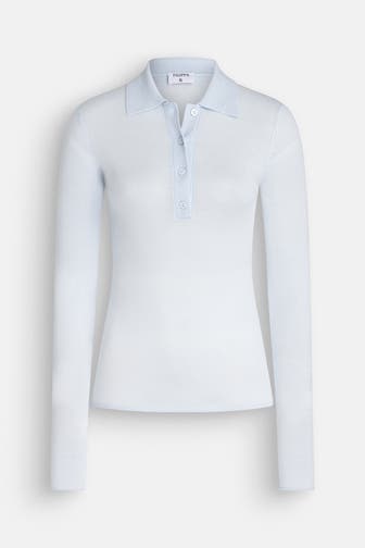 FILIPPA K Langarm-Polo hellblau