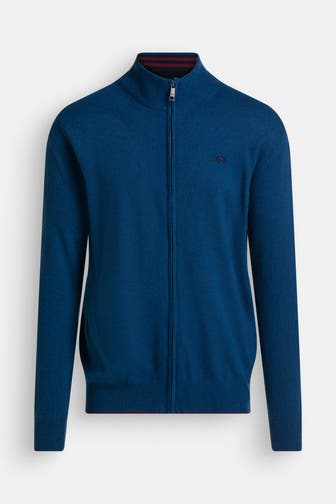 LA MARTINA Wollmix-Strickjacke nachtblau