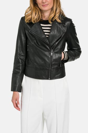 COMMA, Lederjacke schwarz