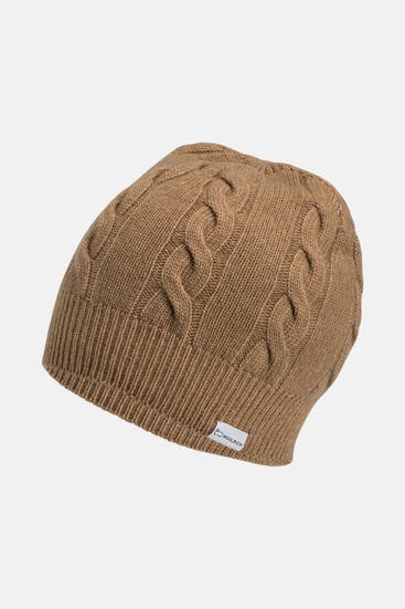 WOOLRICH - Woll-Strickmütze camel