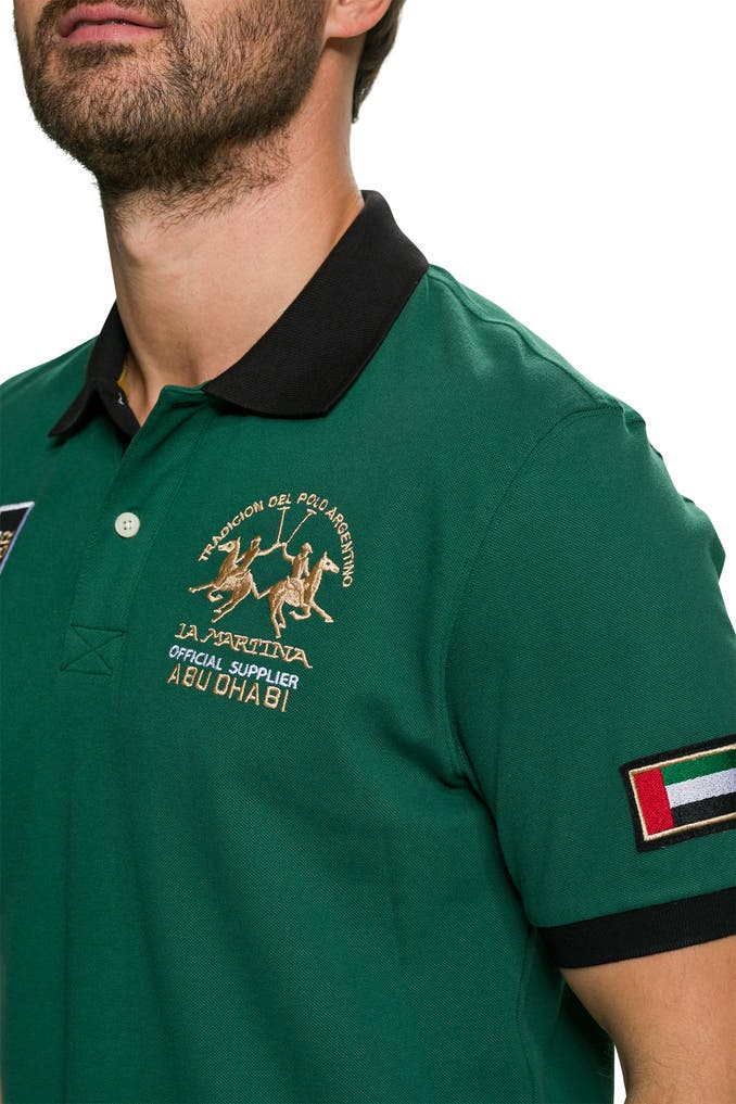 La Martina Blue Cotton Polo Shirt main image 1