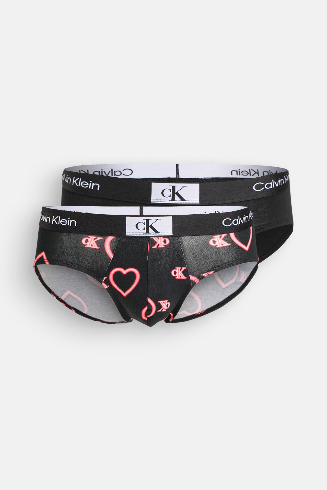 CK UNDERWEAR 2er-Pack Slips schwarz-gemustert, Bild 1