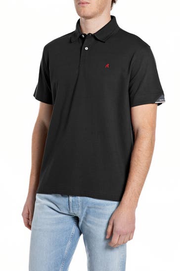 REPLAY Polo-Shirt schwarz