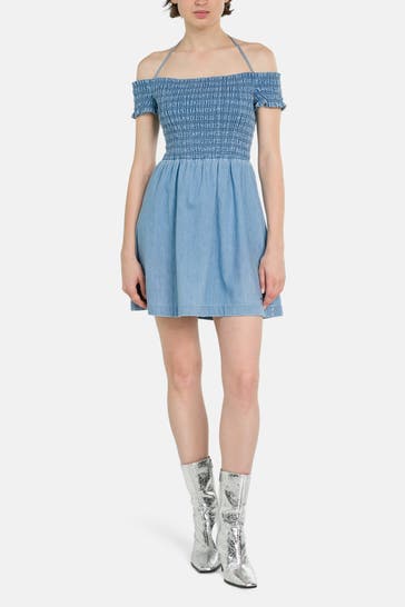 TOMMY HILFIGER Minikleid taubenblau