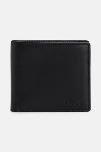 HUGO Ledergeldbörse 'Subway' schwarz
