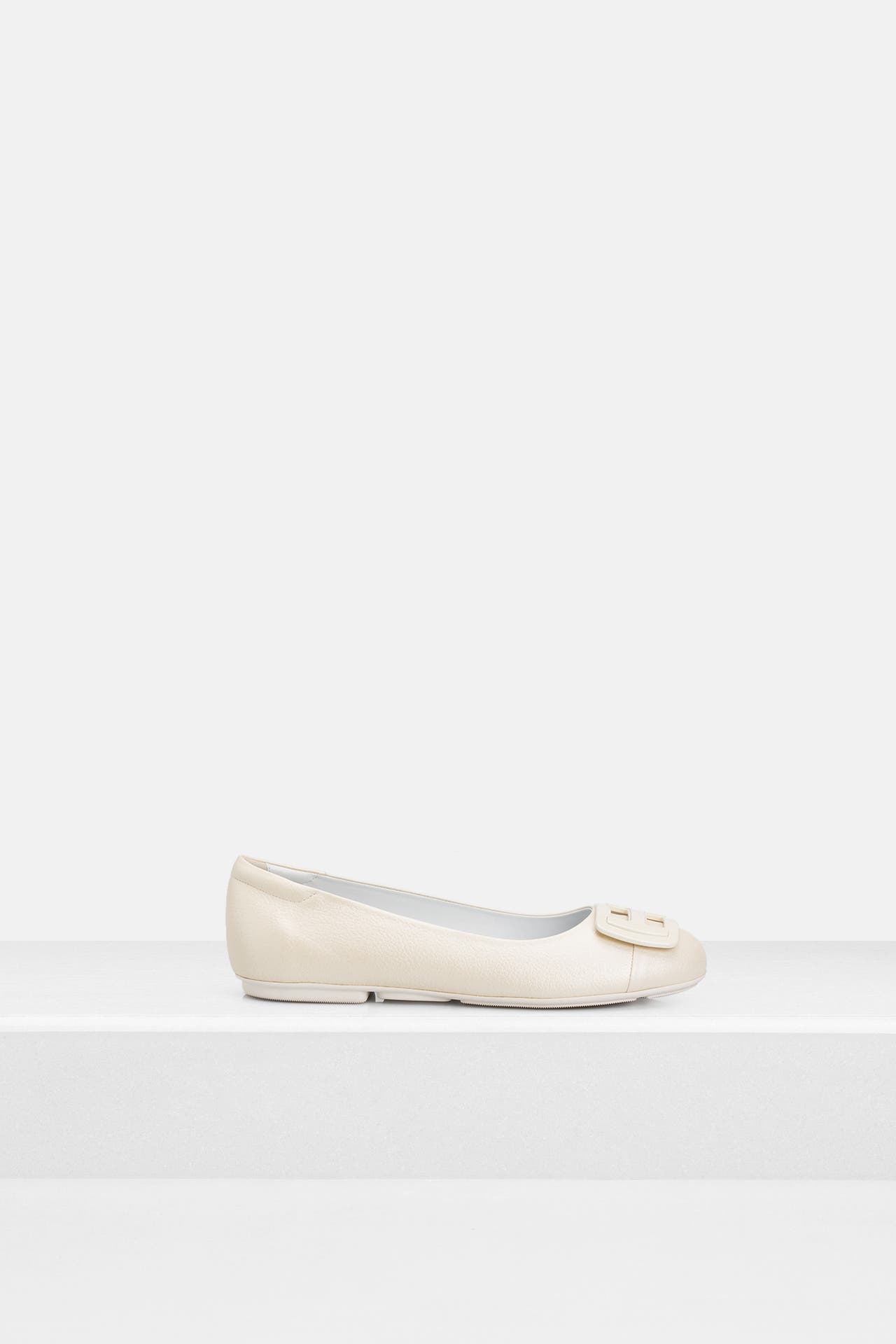 HOGAN Ballerinas 'Placca Vernciata' ecru, Bild 1