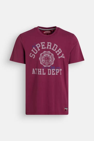 SUPERDRY T-Shirt 'Vintage Prep' burgunder
