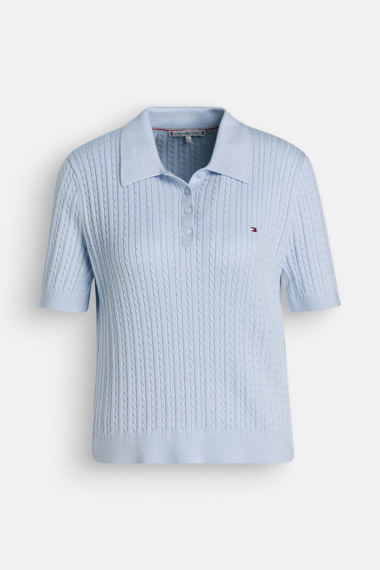 TOMMY HILFIGER Strick-Polo hellblau, Bild 1