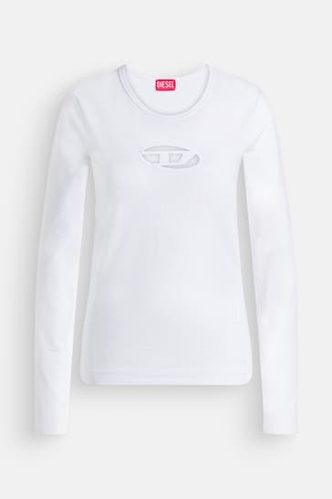 DIESEL Longsleeve 'Maglietta' weiß