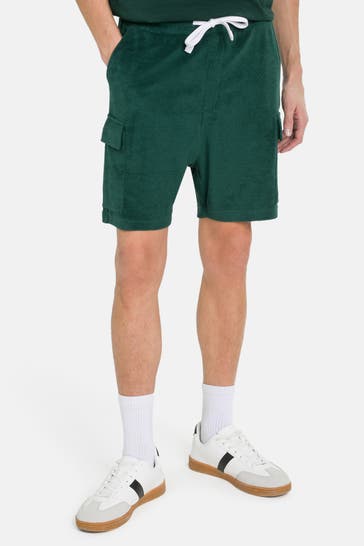 STRELLSON Frottee-Shorts tannengrün