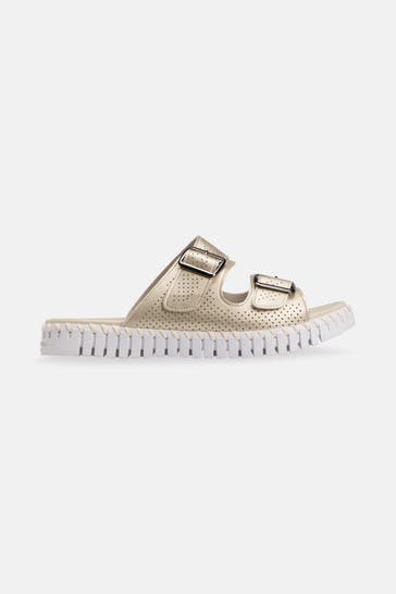 ILSE JACOBSEN Pantoletten gold