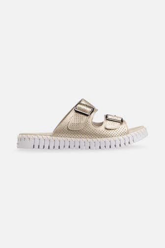 ILSE JACOBSEN Pantoletten gold