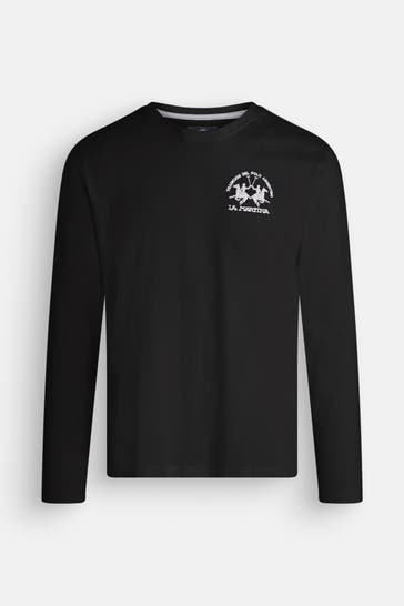 LA MARTINA Longsleeve schwarz