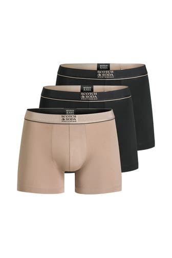 SCOTCH & SODA 3er-Pack Boxer Trunks zweifarbig