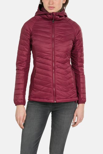 COLUMBIA Hybrid-Steppjacke 'Powder Pass™' dunkelrot