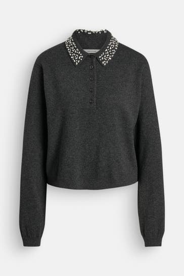 GESTUZ Strickpullover 'Manzi' dunkelgrau