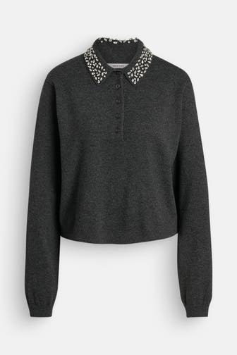 GESTUZ Strickpullover 'Manzi' dunkelgrau