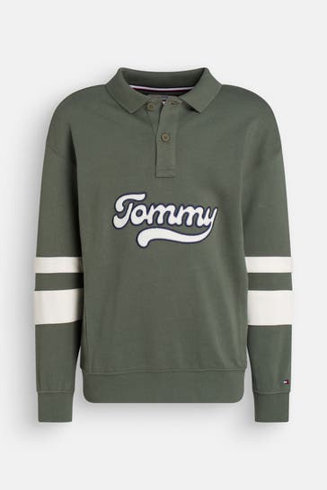 TOMMY HILFIGER Langarm-Polo oliv