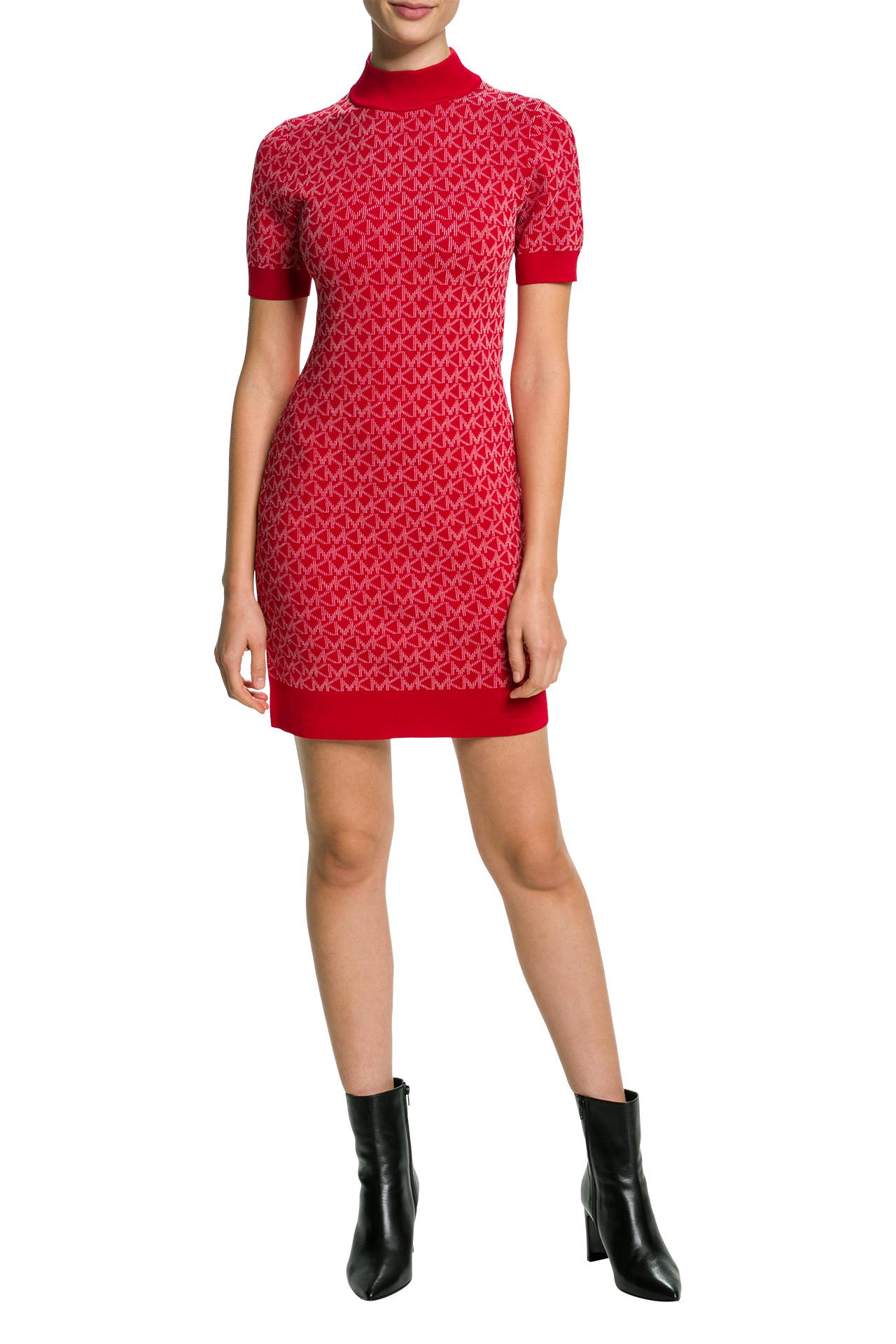 MICHAEL MICHAEL KORS Strickkleid rot gemustert, Bild 1