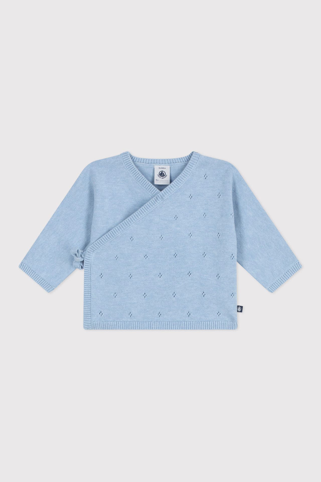 PETIT BATEAU Wollmix-Strickjacke hellblau, Bild 1