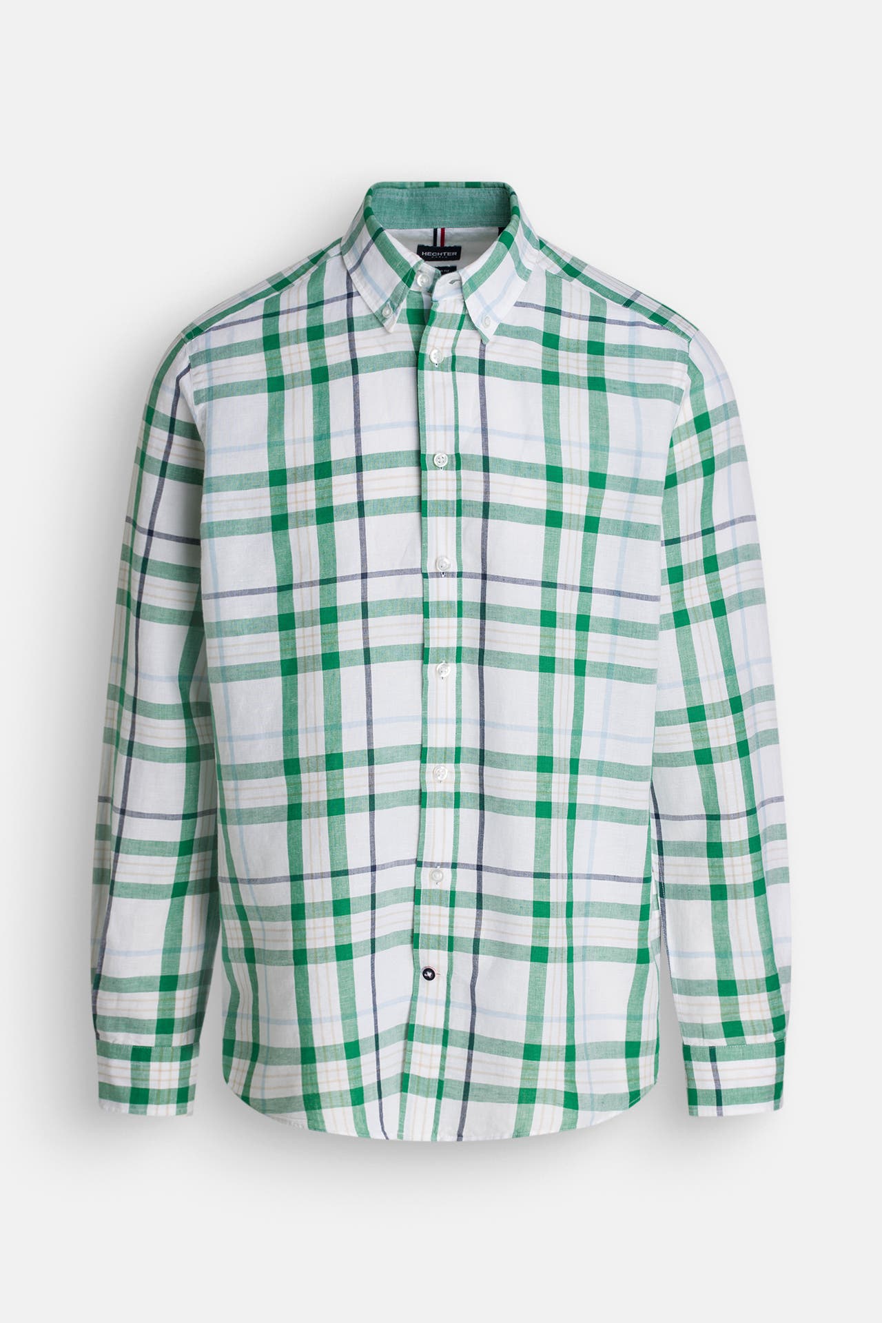 HECHTER Paris Leinenmix-Hemd kariert Regular Fit, Bild 1