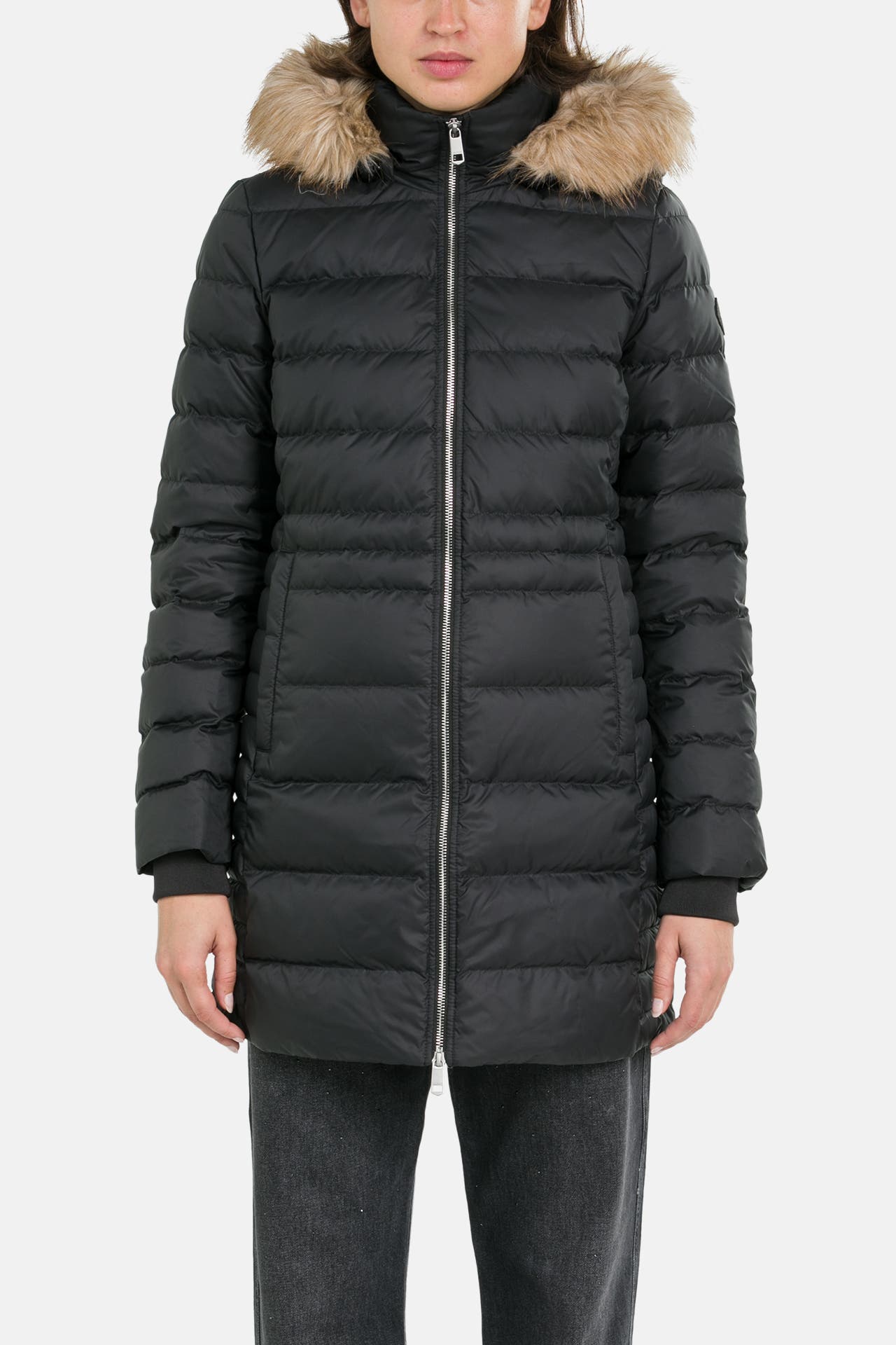 TOMMY HILFIGER Light-Daunenmantel schwarz, Bild 1