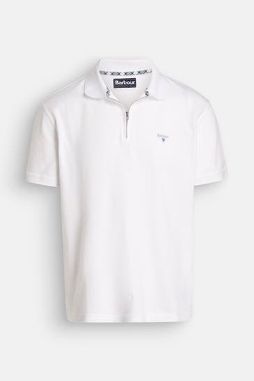 BARBOUR Polo-Shirt weiß