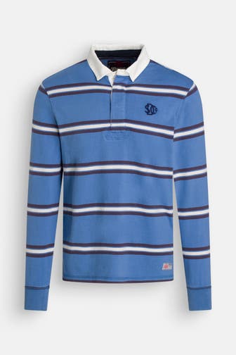 SUPERDRY Langarm-Polo gestreift