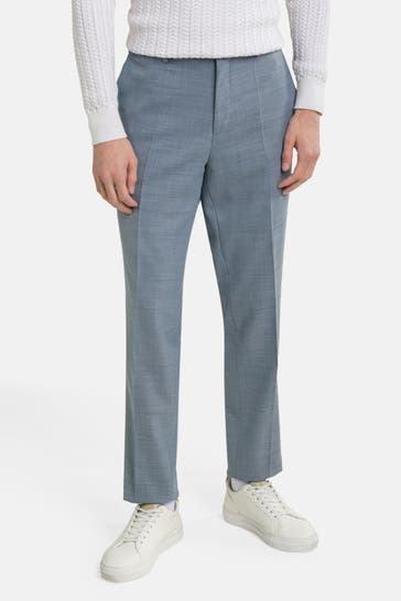 HUGO Stoffhose taubenblau