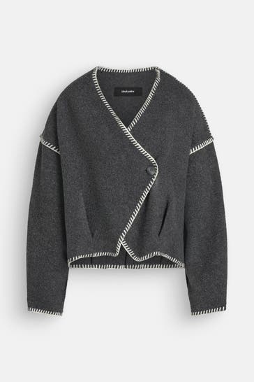 BLACK PALMS Wollmixjacke 'Jolene' anthrazit