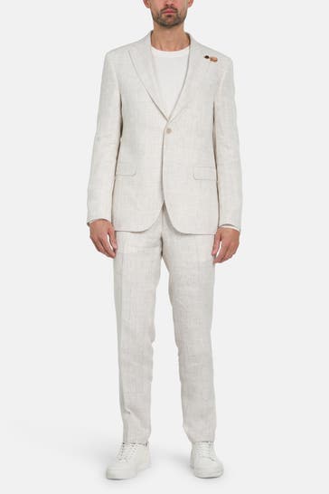BALDESSARINI Leinen-Anzug 'Serano-Massa' ecru