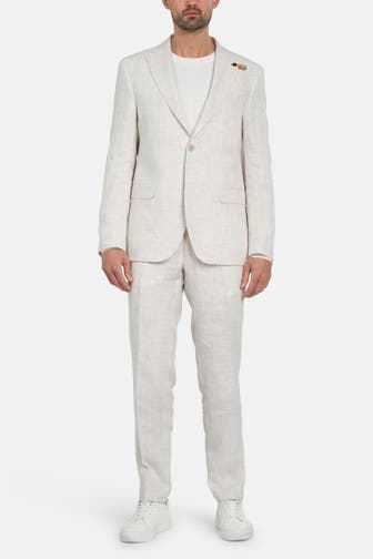 BALDESSARINI Leinen-Anzug 'Serano-Massa' ecru