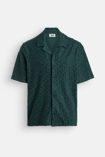 DRYKORN Kurzarmhemd 'Bijan' dunkelgrün