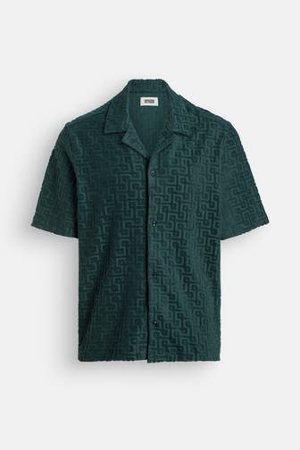 DRYKORN Kurzarmhemd 'Bijan' dunkelgrün