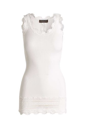 ROSEMUNDE Seidenmix-Top offwhite