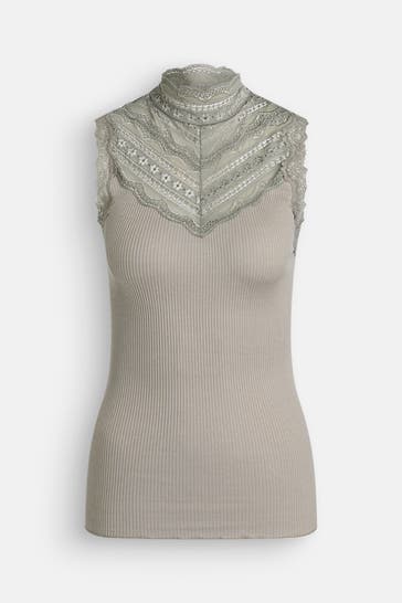 ROSEMUNDE Seidenmix-Top graugrün