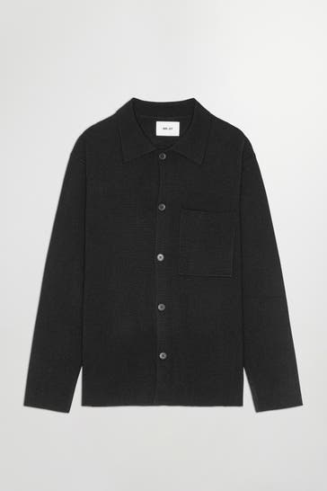 NN07 Wollmix-Jacke schwarz