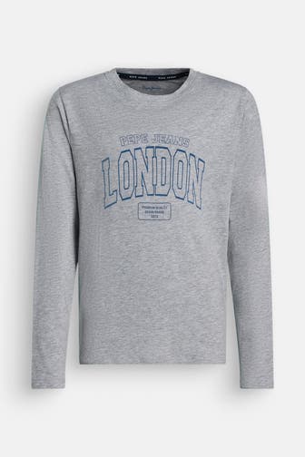 PEPE JEANS Langarmshirt 'Baley' grau