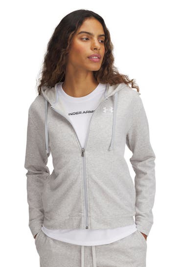 UNDER ARMOUR Sweatjacke 'Rival Terry' hellgrau