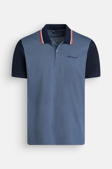 BEN SHERMAN Polo-Shirt azurblau