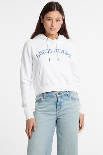 GUESS Hoodie weiß