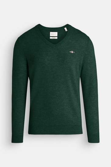 GANT Wollmixpullover dunkelgrün