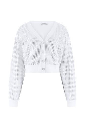 GUESS Strickjacke 'Khloe' weiß
