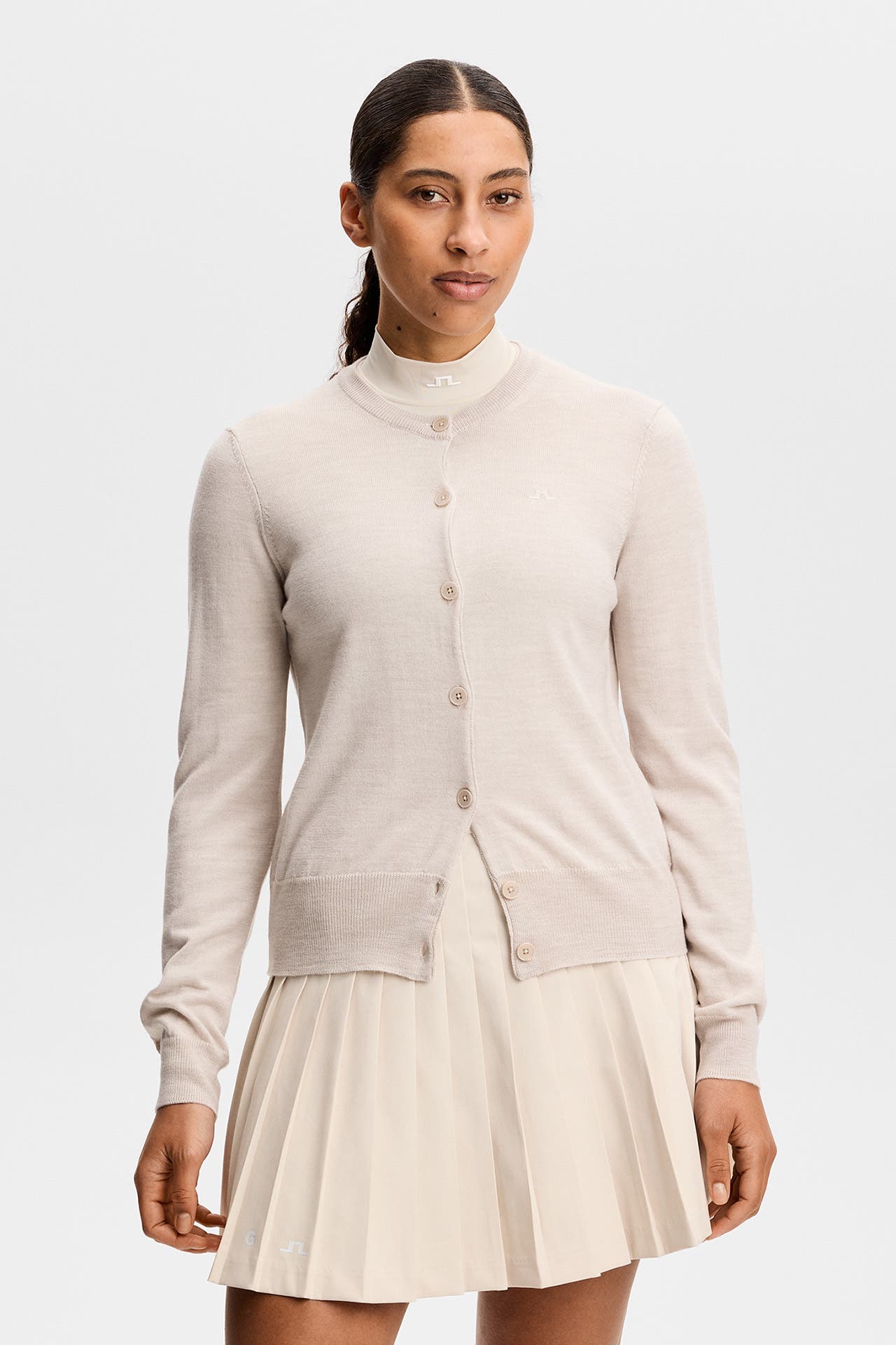 J.LINDEBERG SPORTSWEAR Woll-Cardigan 'Joanna' beige, Bild 1