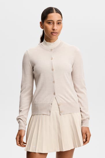J.LINDEBERG SPORTSWEAR Woll-Cardigan 'Joanna' beige