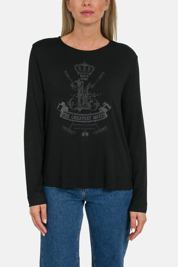 LA MARTINA Longsleeve schwarz