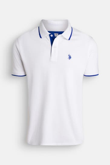 U.S. POLO ASSN. Polo-Shirt weiß regular